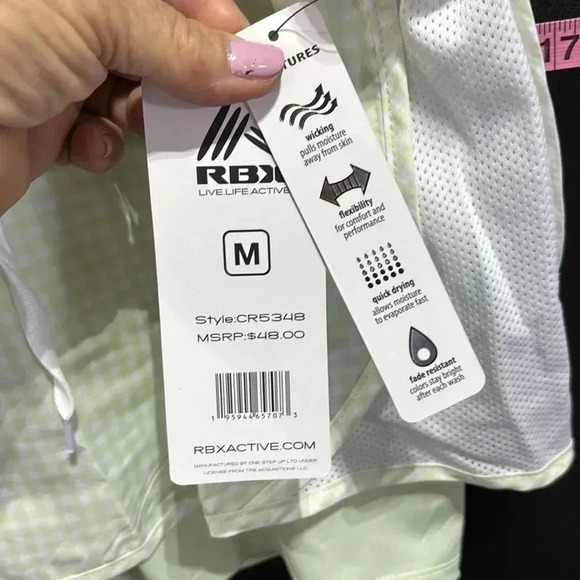 RBX Active Shorts,2 layer,moisture wicking,flexibility, quick dry,fade resistant - Picture 3 of 9